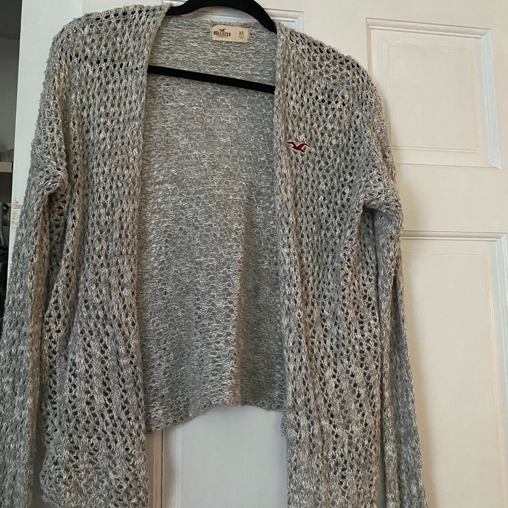 XS, Gray, long sleeve, Hollister Cardigan